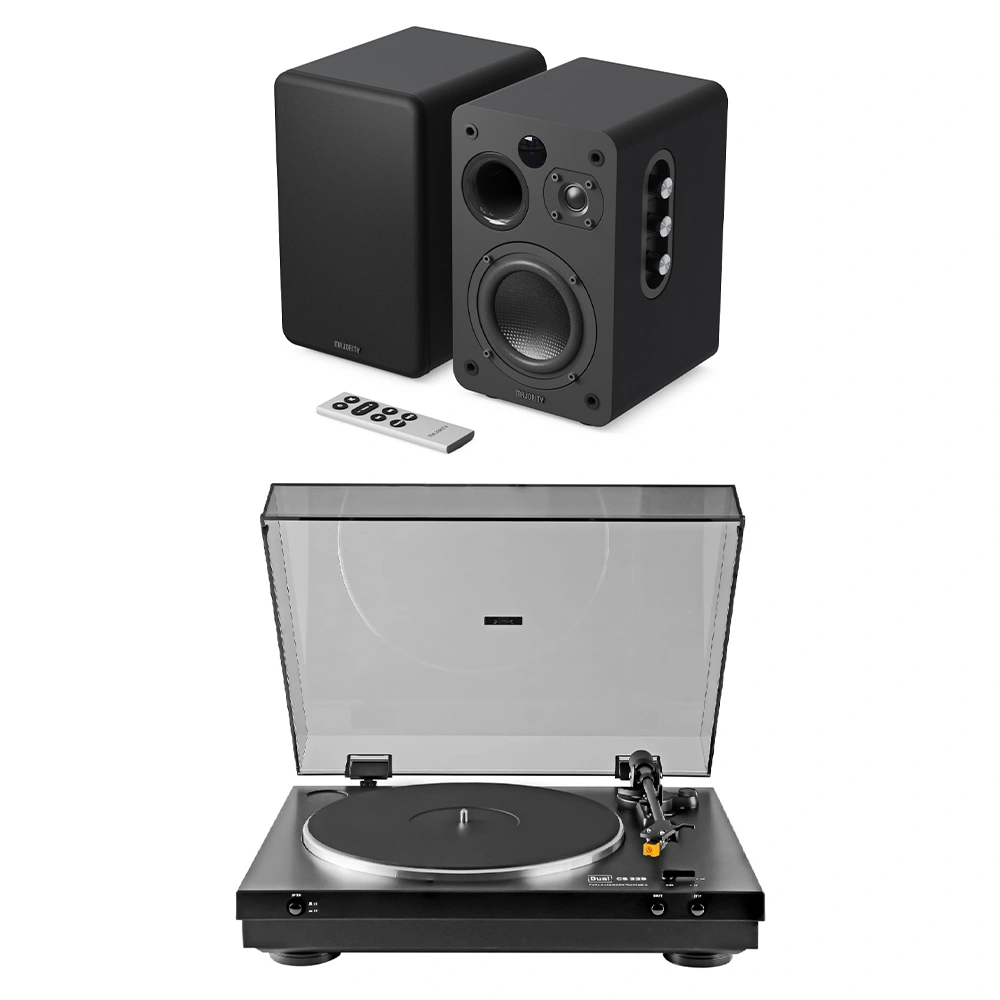 Majority D70X Hoparlör, Dual CS 329 Pikap Hi-Fi Müzik Sistemi